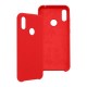 Funda GHIA de silicón para Huawei Y6 2019. Con mica, Color rojo.