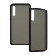 Funda GHIA SAM-A30S-C2-N para Samsung A30S. Acabado semitransparente, con mica para pantalla. Negro.