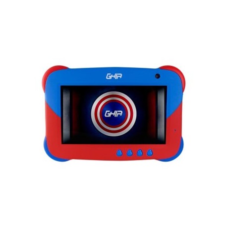 Tablet Kids GHIA GK133A. Pantalla de 7 pulgadas, RAM 1GB, Almacenamiento 16GB, Doble cámara, Wi-Fi, Bluetooth. Batería 2500 mAh