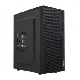 Gabinete Quaroni QCMT-08. Frente de ABS color negro con acabado tipo rejilla. Incluye Fuente de poder de 500W