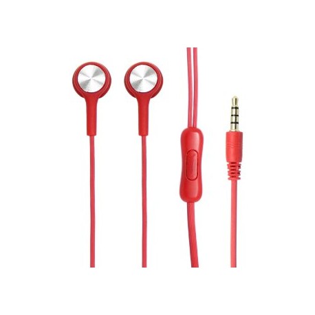 GHIA COMET2 GAC-171 audífonos alámbricos. Jack 3.5mm, 1.2 Metros de cable, 3MW de potencia, Manos libre. Color rojo.