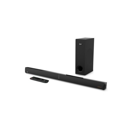 Barra de Sonido GHIA GSB-014. Subwoofer integrado, Inalámbrico. Conexión Bluetooth, HDMI, USB, Auxiliar. Audio de 2.1 canales, 