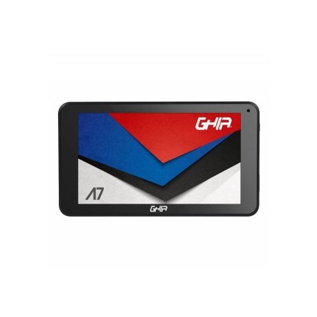 Tablet GHIA A7 GTA7WFBLK. Pantalla de 7 pulgadas, Procesador A50 Quadcore, 1GB De RAM, 16GB de almacenamiento, Android 9 Go Edi