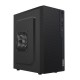 Gabinete Quaroni QCMT-08. Frente de ABS color negro con acabado tipo rejilla. Incluye Fuente de poder de 500W