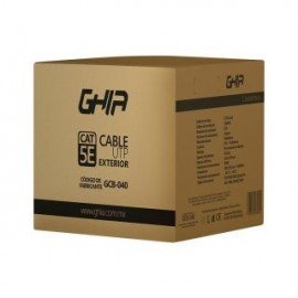 Bobina de cable para exterior GHIA GCB-040. CAT5e sin gel utp cca 305m/1000ft Certificación ce / rosh