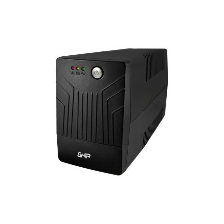 No break GHIA GUP-100. 6 contactos, respalda hasta 1000VA/480 Watts. Regulador y supresor de picos.