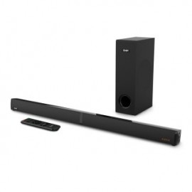 Barra de Sonido GHIA GSB-014. Subwoofer integrado, Inalámbrico. Conexión Bluetooth, HDMI, USB, Auxiliar. Audio de 2.1 canales, 