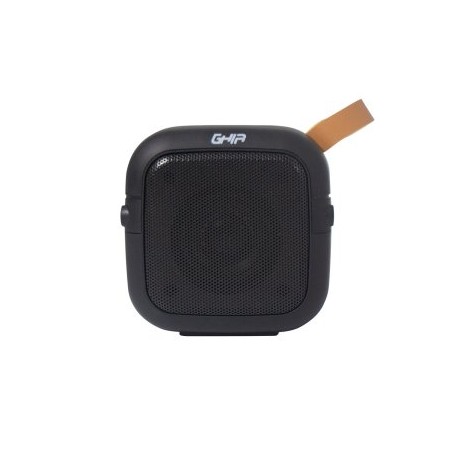 Bocina Inalámbrica GHIA BX90N. 3w de potencia, Conectividad Bluetooth, Auxiliar, Memoria micro SD, radio FM. Color negro