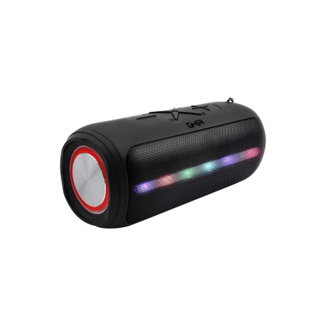 BOCINA BLUETOOTH GHIA BX201 NEGRA / 5WX2 / AUX / RADIO FM/ MICRO SD CARD/USB /TWS/RGB LED