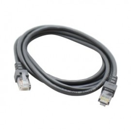 Cable de red GHIA GCB-012. Longitud de 2 mts/6 pies. 100% cobre, Cat 5E UTP. Color gris.