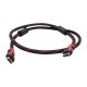 Cable HDMI GHIA GCB-019. 1 metro, Soporta resoluciones 4k a 24Hz, Versión 1.4.