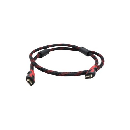 Cable HDMI GHIA GCB-019. 1 metro, Soporta resoluciones 4k a 24Hz, Versión 1.4.