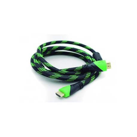 Cable HDMI GHIA GCB-022. Longitud 2 metros, Soporta resoluciones 4k a 24Hz, Versión 1.4. Empaquetado en bolsa.