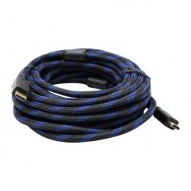 Cable HDMI GHIA GCB-027. 15 metros, Soporta resoluciones 4k a 60Hz, Versión 2.0. Color negro azulado.