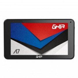 Tablet GHIA A7 GTA7WFBLK. Pantalla de 7 pulgadas, Procesador A50 Quadcore, 1GB De RAM, 16GB de almacenamiento, Android 9 Go Edi