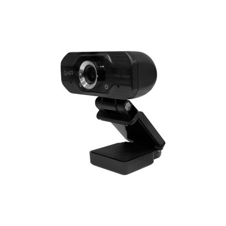 Webcam GHIA GWC2. Resolución Full HD 1080P, Micrófono integrado, USB 2.0, Enfoque fijo y autofocus. Compatible con cualquier PC