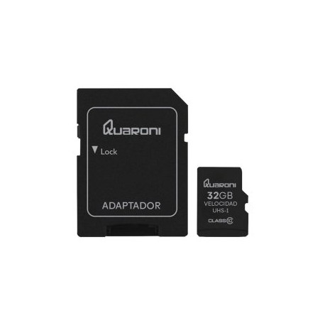 Memoria Micro SD Quaroni QMS10A-32G. 32Gb almacenamiento, Clase 10.