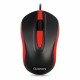 Mouse Quaroni MAQ01R. Sensor Optico, 2 botones + scroll, Largo de cable 1.2m, 1200 DPI's. Plug & Play.