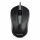 Mouse Quaroni MAQ01G. Sensor Optico, 2 botones + scroll, Largo de cable 1.2m, 1200 DPI's. Plug & Play.