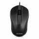 Mouse Quaroni MAQ01N. Sensor Optico, 2 botones + scroll, Largo de cable 1.2m, 1200 DPI's. Plug & Play.