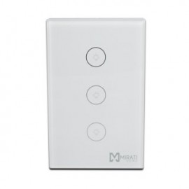 Apagador de pared inteligente MIRATI HOME M3SI1. Wi-Fi, compatible con Alexa y Google Assistant, 5A.