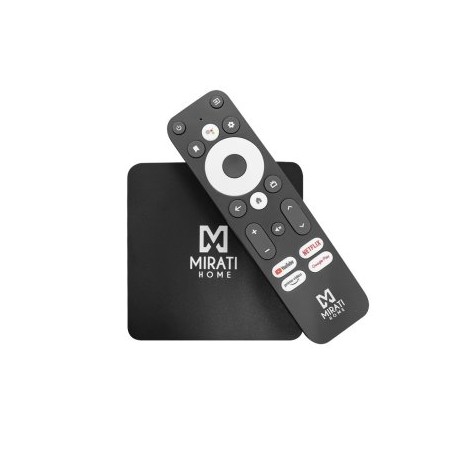 Smart Tv Box Mirati Home MTB001. Android TV 10 Certificado.  1GB RAM/8GB Almacenamiento.  FULL HD/ HDMI/USB/MICRO SD/ WIFI/ RJ4