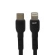 Cable GHIA GAC-204N. Tipo C a Lightning, longitud 1 metro, material plastico.