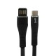 Cable de datos GHIA GAC-201N. Tipo C reversible, longitud de 1 metro, fabricación en plastico, color negro.