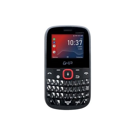 Smart Feature Phone GQWERTY. Sistema KaiOS, Conectividad 3G Dual Sim, Wifi, Bluetooth, 512 MB RAM, 4GB Almacenamiento.