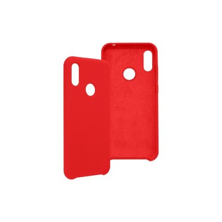 Funda GHIA de silicón para Huawei Y6 2019. Con mica, Color rojo.
