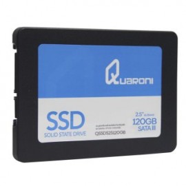 Unidad de estado solido Quaroni QSSDS25120G. SSD 120GB 2.5, SATA 3, Lectura 410MB/S Escritura 170MB/S.