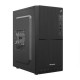 Gabinete Quaroni QCMT-06. Frente de ABS color negro con acabado tipo aluminio cepillado. Incluye Fuente de poder de 500W