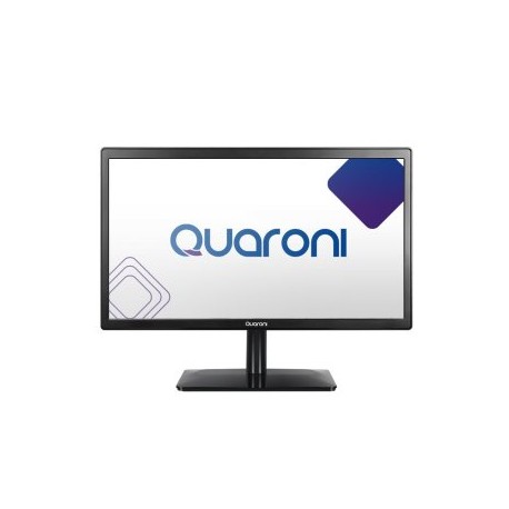 Monitor LED Quaroni MQ19-01. Panel TN de 19.5" Pulgadas, HD 1600x900 pixeles. 60 Hz, 5Ms. Conectividad VGA / HDMI.