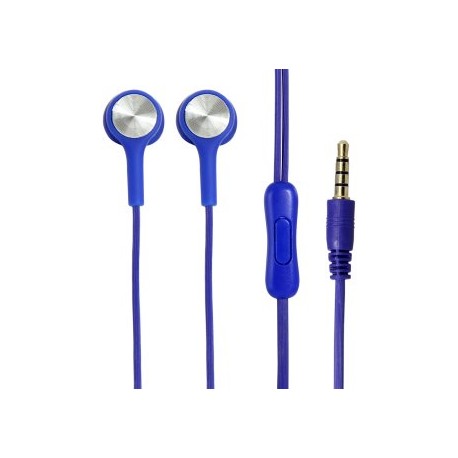 GHIA COMET2 GAC-163 audífonos alámbricos. Jack 3.5mm, 1.2 Metros de cable, 3MW de potencia, Manos libre. Color azul.