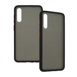 Funda GHIA SAM-A30S-C2-N para Samsung A30S. Acabado semitransparente, con mica para pantalla. Negro.
